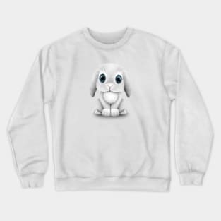 Cute White Baby Bunny Rabbit Crewneck Sweatshirt